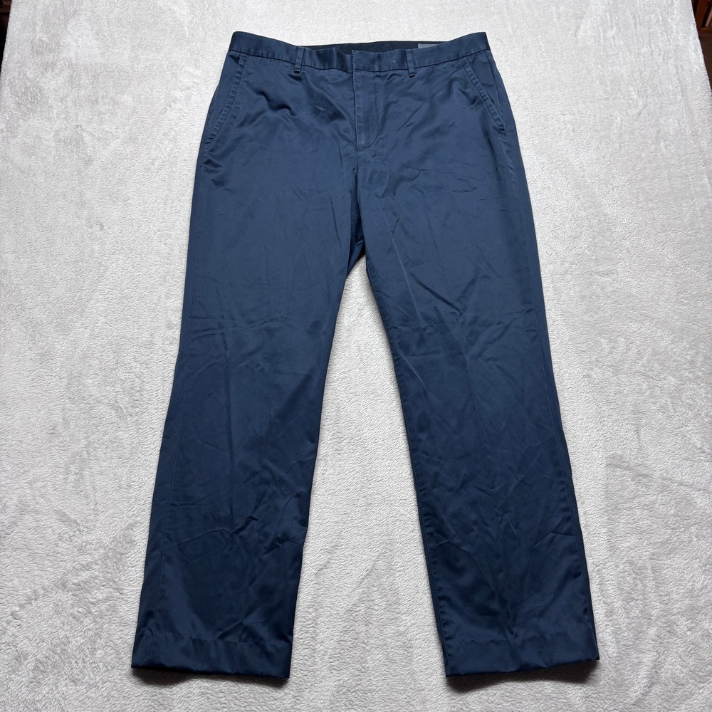 Bonobos Mens Straight Leg Chino Pants 35x30 Navy Blue Cotton Monday